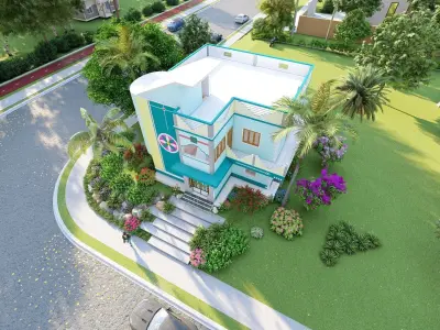 Double Story Home Design 3D model