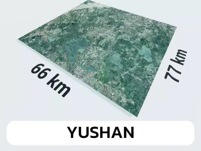 Yushan China City Landscape 3D Model 3D model