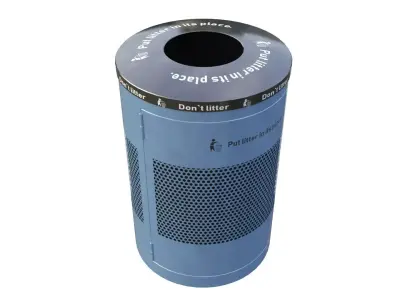 NYC Trash Bin V02 3D model