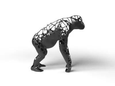 Orangutan Dust Voronoi Low-poly 3D model