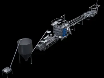Floor production line 3D model