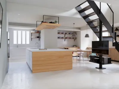 Modern interior design 3D model