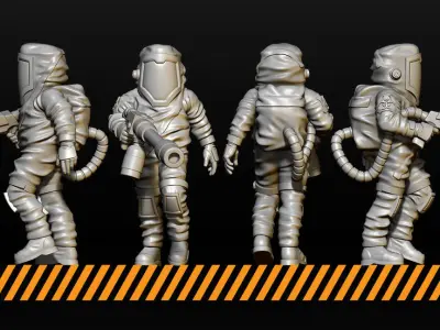 Hazmat team 3D print model