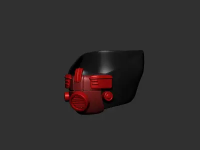 helmet high poly sculpt 3d printable  3D model 75