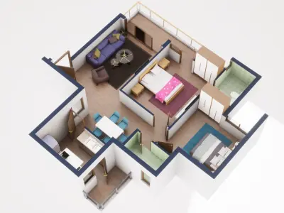 3D Floor Plan 40 3D model