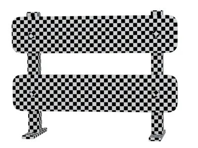 Road  Steel Barricade 3D model
