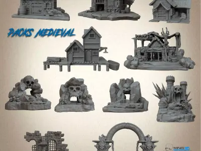 MEDIEVAL HOUSES 3D print model