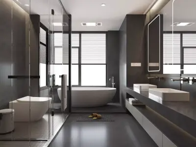 Modern Bathroom Low-poly 3D model