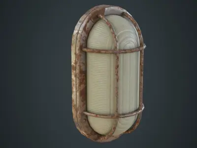 Bulkhead Light 1D Low-poly 3D model