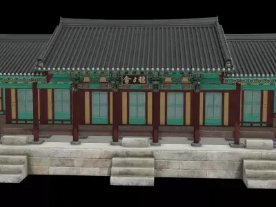 Korean Traditional House - OnonHouse - OnOnSa Low-poly 3D model