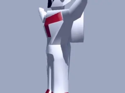 Astro Soldier Game Ready Low-poly 3D model