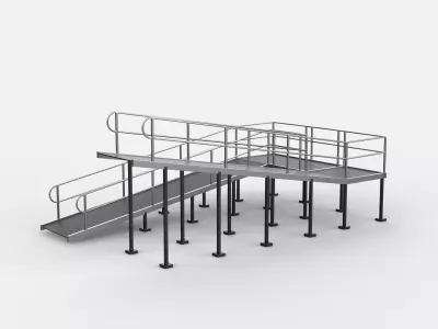 Wheelchair ramp 4 3D model
