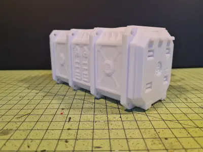 Sci-Fi Armoured Containers 3D print model