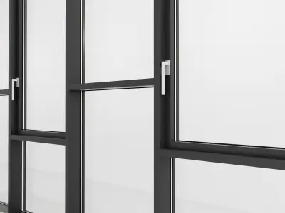 Panoramic glazing Stained glass 82 Low-poly 3D model