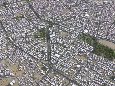 Karbala - 3D City Model Low-poly 3D model