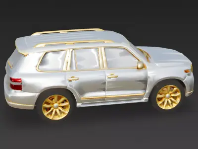 Arctic Pearl Luxury SUV 3D Model Low-poly 3D model
