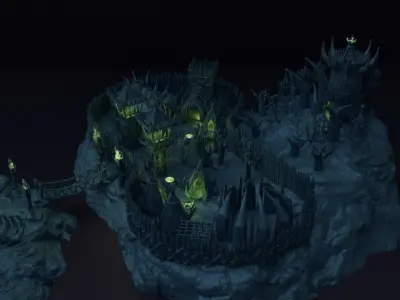 Modular Goblin Camp Tabletop Terrain 28 mm 3D print model