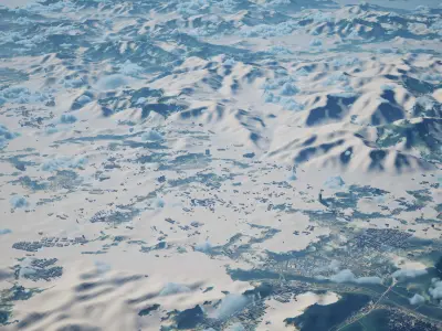 Daegu South Korea City Landscape 3D Model 3D model