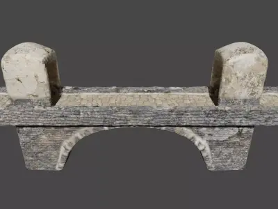 Medieval Bridge Free 3D model