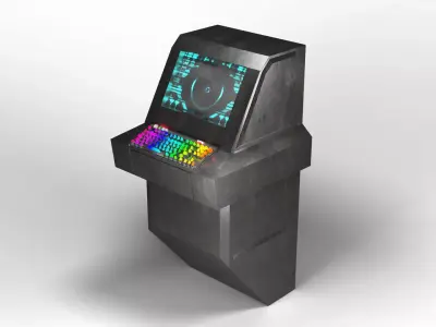 Sci-Fi Computer module Low-poly 3D model