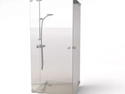 Modern Translucent Shower Cabinet 3D model