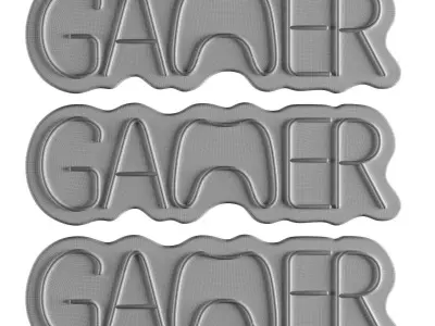 Gamer Neon Sign 3D model