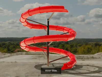 Water Slide 3D models 3D Model Pack