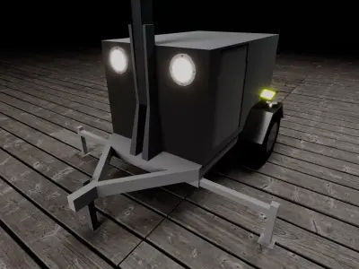 Portable Lighting Tower 3D model