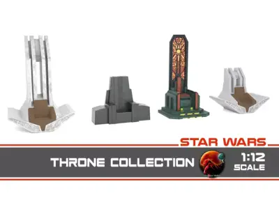 Star Wars Throne collection 1-12 scale Blackseries 3D Model Pack