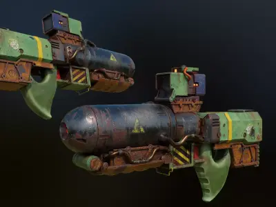 Laser Rifle Low-poly 3D model buy