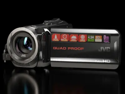 JVC Everio GZ-R30B camcorder Low-poly 3D model