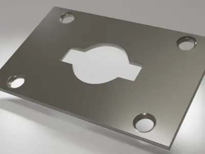 Cover strip for door lock 3D model