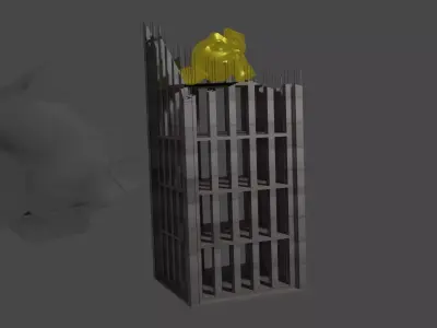 Apocalyptic City Building  3D model