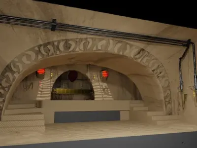 Jabbas Throne Room - Set 2a - Throne Area Attributes  1-6 scale 3D print model