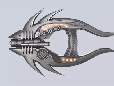 Alien blaster Low-poly 3D model