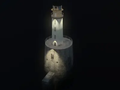 Rattray Head Lighthouse Low-poly 3D model