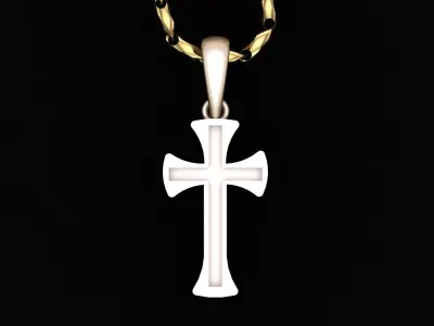 Light Gold Cross New Design  CP 5 3D print model