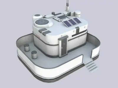 Scifi house Low-poly 3D model buy