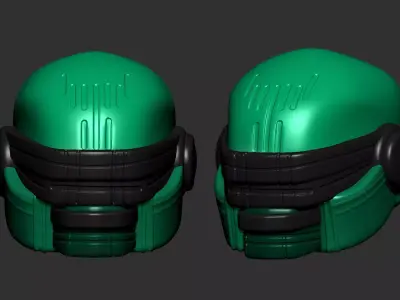 helmet high poly sculpt 3d printable ver 7 3D model 3D model