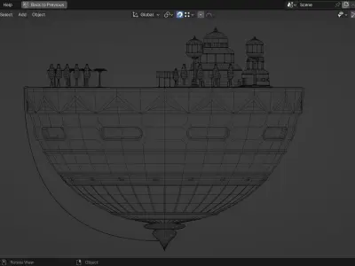 Low Poly Dragonball - Kami Lookout and Kame House Pack Low-poly 3D model