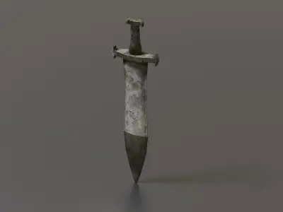 Stone sword Low-poly 3D model