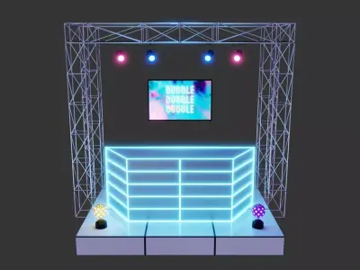 DJ Booth 3D model