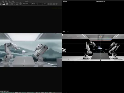 Science and technology robot arm 3D model