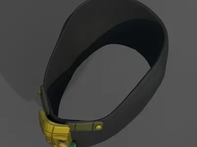 Gas mask respirator scifi futuristic 3d  Low-poly 3D model 31