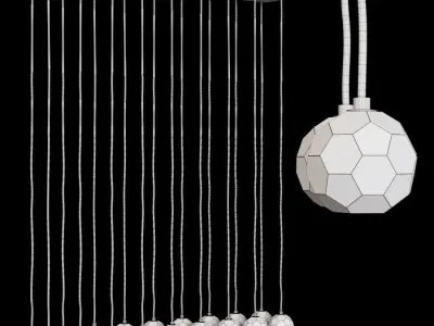 RH BOULE DE CRISTAL LINEAR CLUSTER CHANDELIER 72 3D model