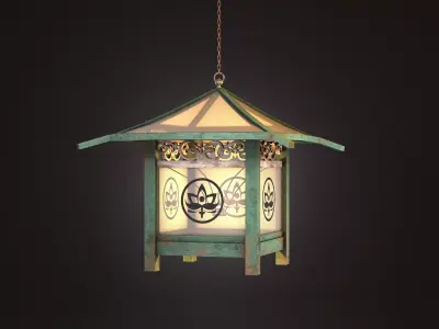AsianLantern05 chinese lantern Low-poly 3D model