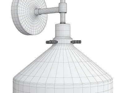 FITTER SINGLE WALL SCONCE Low-poly 3D model