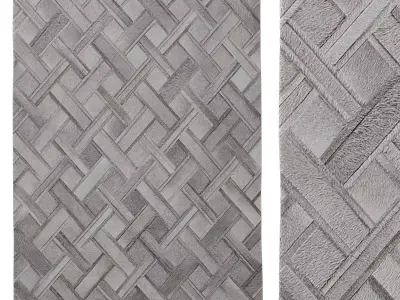 TIKA COWHIDE RUG gray 3D model