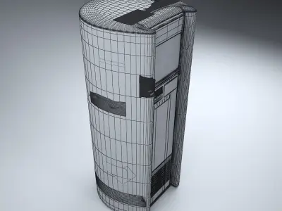 Cyberpunk Public Phone Terminal 3D model