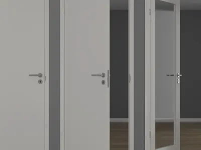 Modern interior doors unique 01L - GW01L - EASY GW 3D model